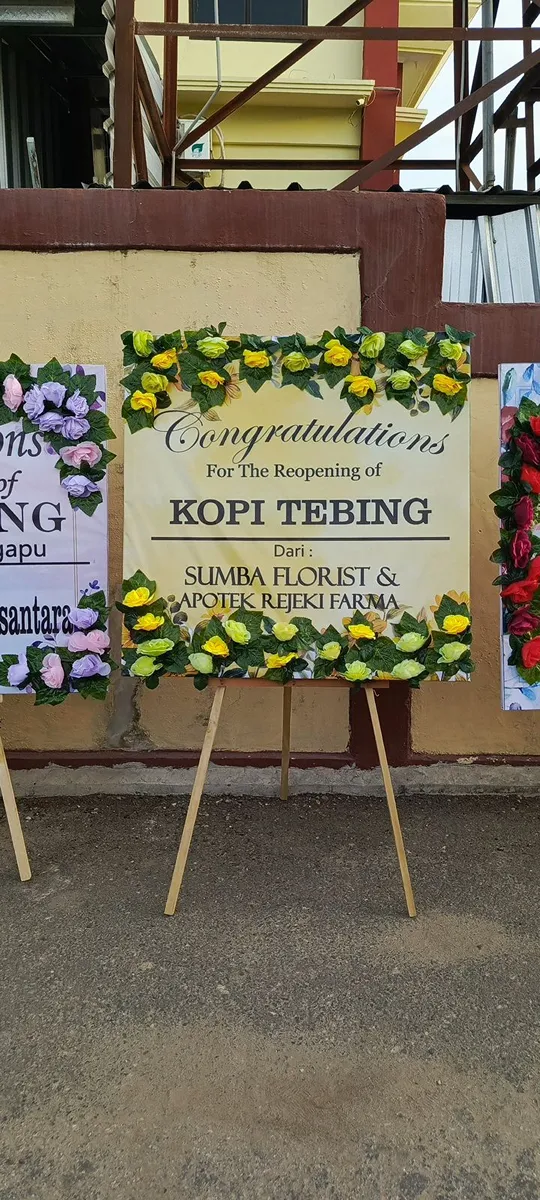 Papan krans 100x100 ( tanpa bunga kaki)