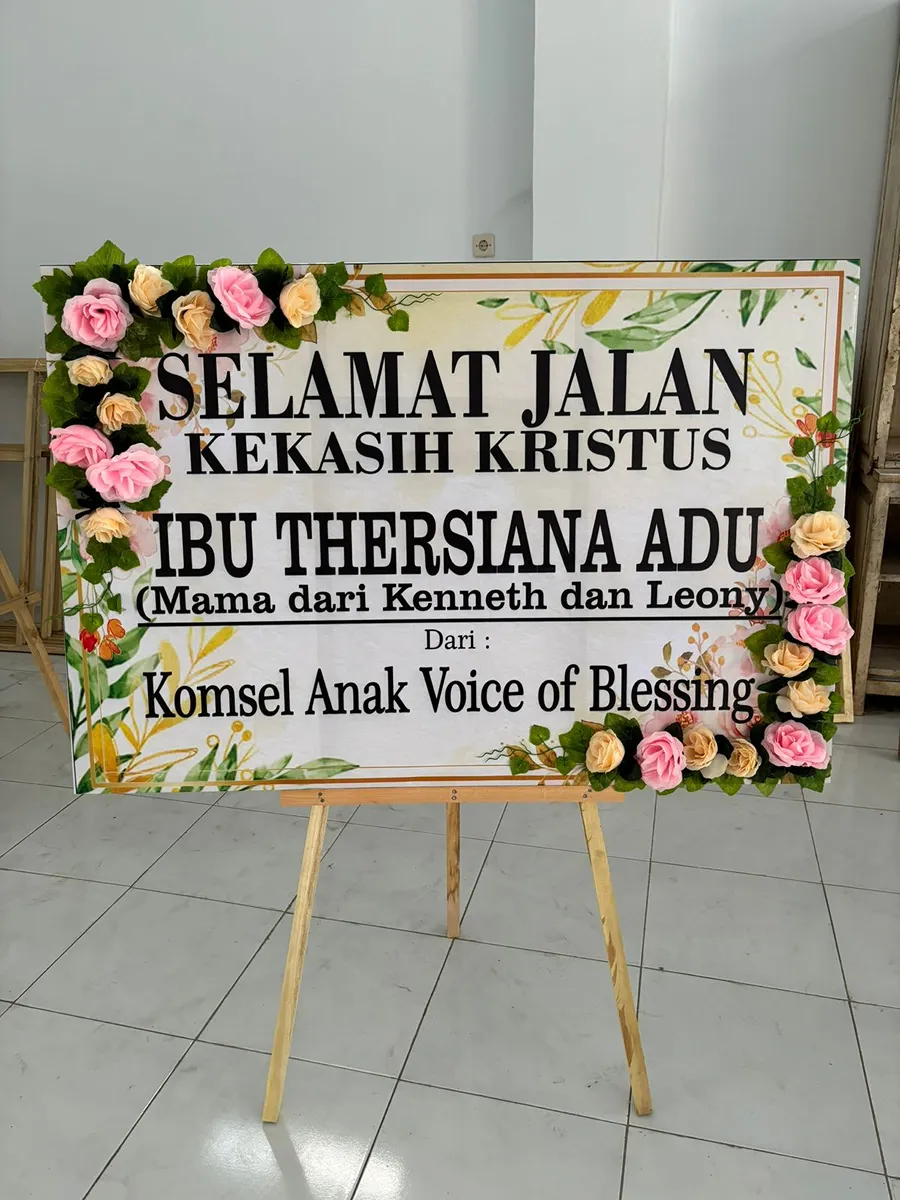 Papan krans 120x80 ( tanpa bunga kaki)