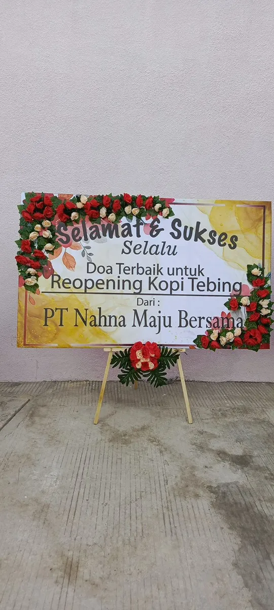 Papan krans 200x120 (dengan bunga kaki)